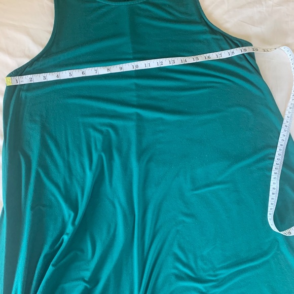 Old Navy Sleeveless Swing Dress Size XL - Flowy Emerald Green Midi Tank - Picture 7 of 8